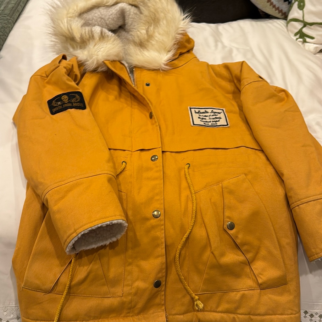 Sherpa Lined Jacket With Hood And Pockets